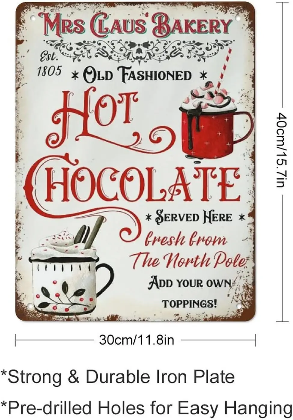 Hot Chocolate Sign,Christmas Cocoa,Wall Decor,Holiday Print,Decoration,Christmas Party Sign,Hot Cocoa Stand,Chocolate