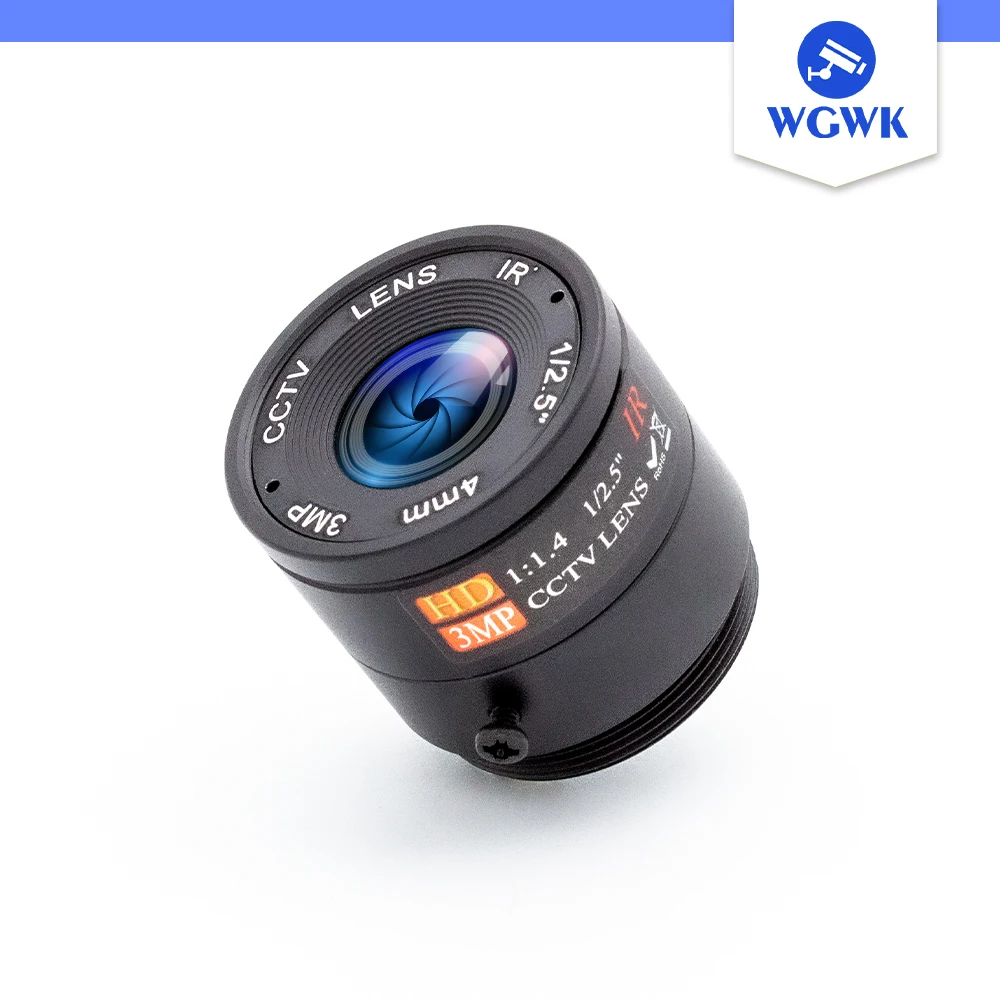 WGWK-C34A0 High Quality Industrial 3MP 4mm Fixed Focus CS Mount Lens CCTV Lens With 650 IR Filter For IP USB Cameras And Webcam