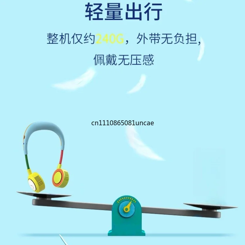 Portable Neckband Fan USB Rechargeable Silent Hands-Free Cooling Fan for Outdoor Sports
