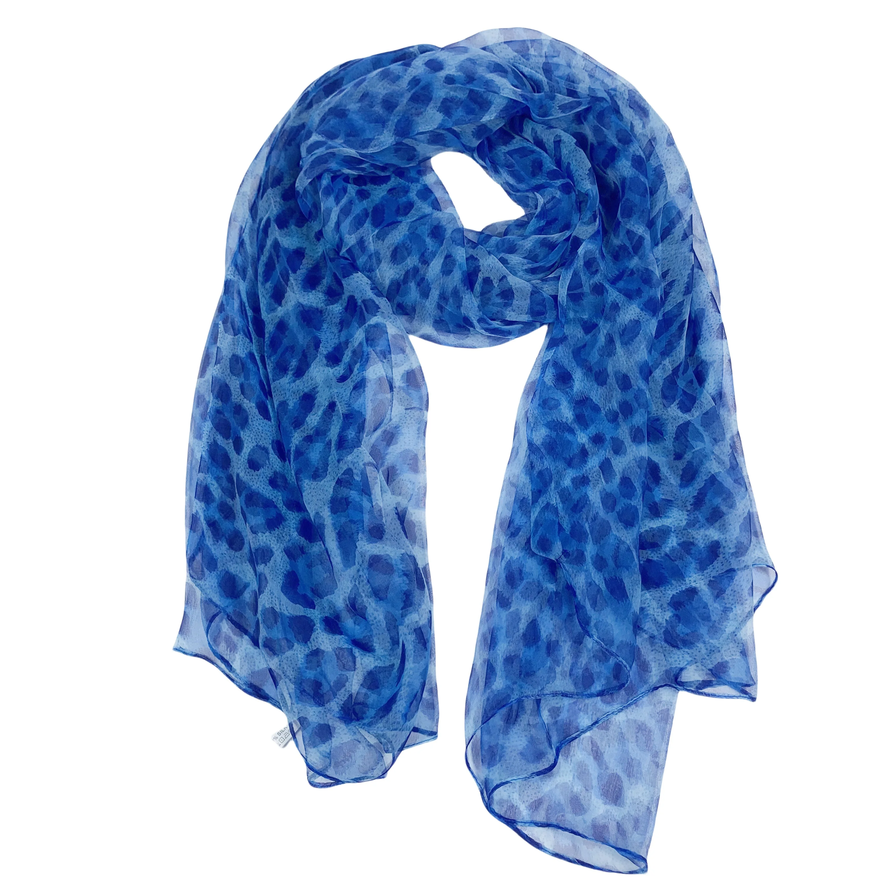 100%  pure silk scarf silk scarves  brand  105Cm*180Cm Neckerchief  hijabs  long silk scarf blue and red leopard