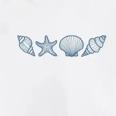 

Retro Vintage Sweatshirt Graphic Hoodies Y2K Casual Daily Wear Versatile Stylish Pullover Sea Shells Embroidered SweatShirt