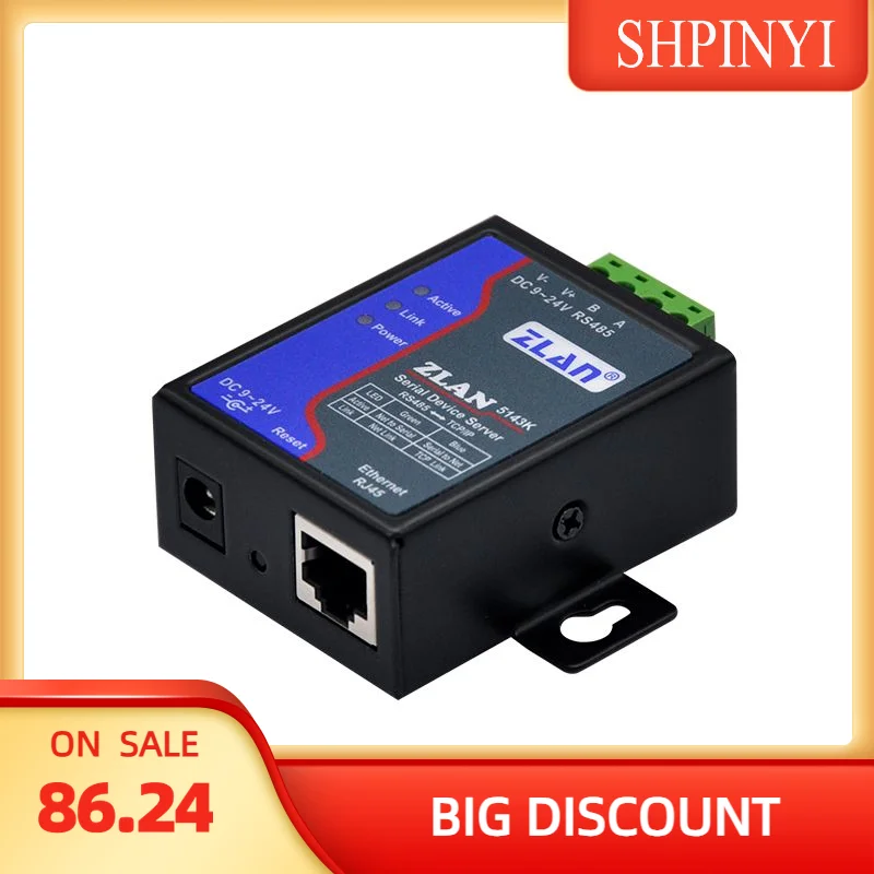 Serial Port Server RS485 to Ethernet Port TCP/IP to Serial Port Module Modbus Gateway MQTT Communication JSON ZLAN5143K