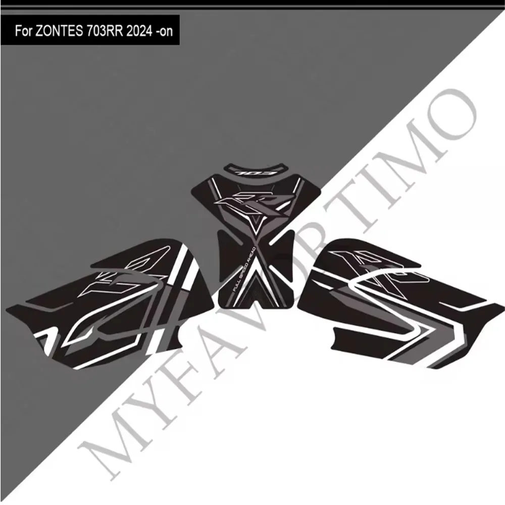 For Zontes ZT703-RR ZT-703RR ZT 703RR 703 RR Adventure Motorcy Tank Pad TankPad Cap Grips Gas Fuel Knee Stickers Decal Protector