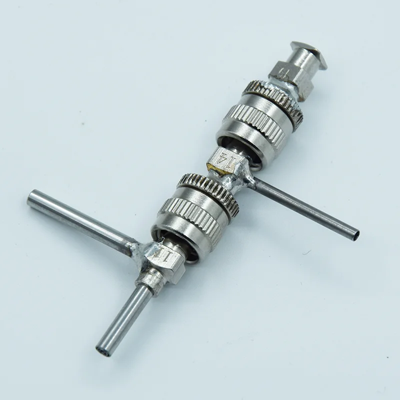 

Three-axis detachable coaxial needle, electrospinning metal needle, melting wet process shell, core, skin, hollow fiber