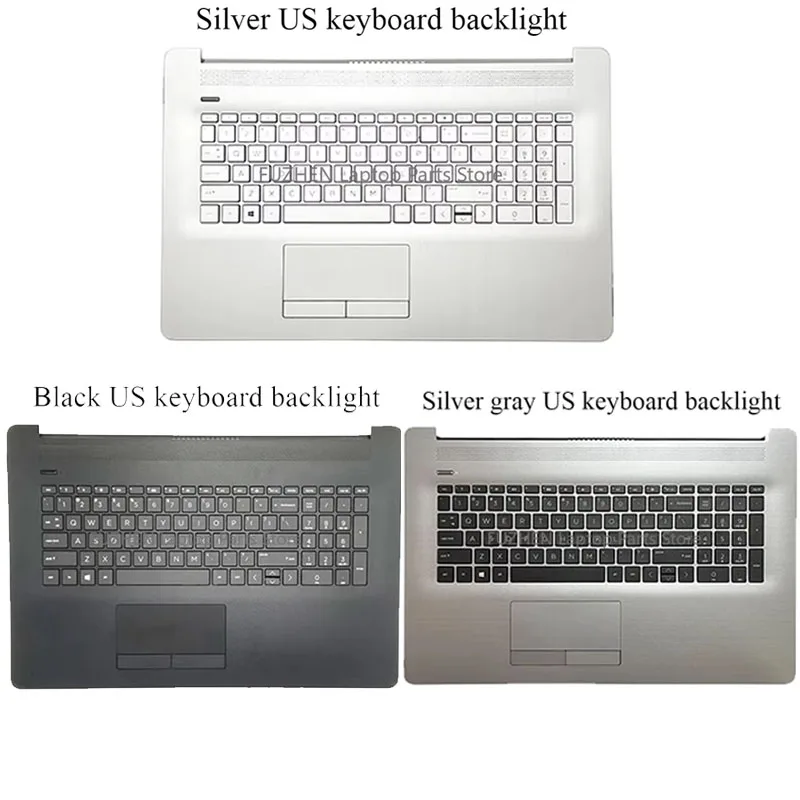 For 17-CA 17G-CR 17Q-CS TPN-I133 17-BY US Keyboard Laptop Palmrest Upper Top Case Backlight Replacement Keyboard