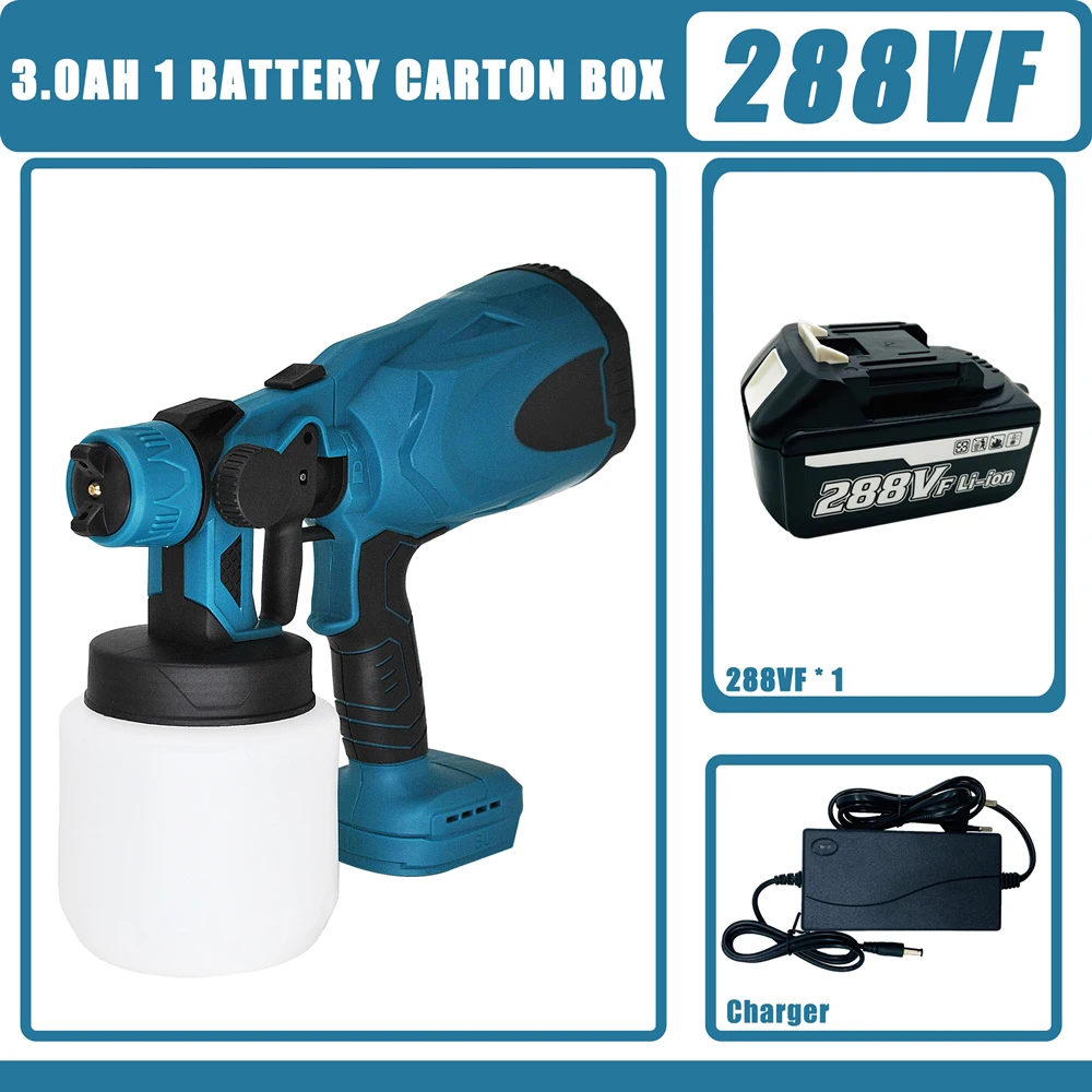 1200 مللي/دقيقة بطارية ليثيوم الكهربائية اللاسلكية الشحوم بندقية التخصيص مسدس رش الطلاء الكهربائي