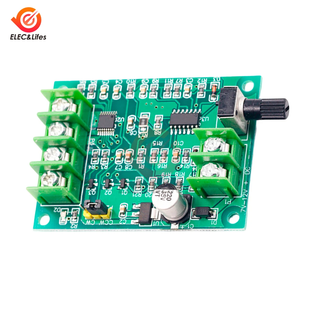 7V 12V Brushless DC Motor Driver Controller Board with Reverse Voltage Over Current Protection for Hard Drive Motor 3/4 Wire