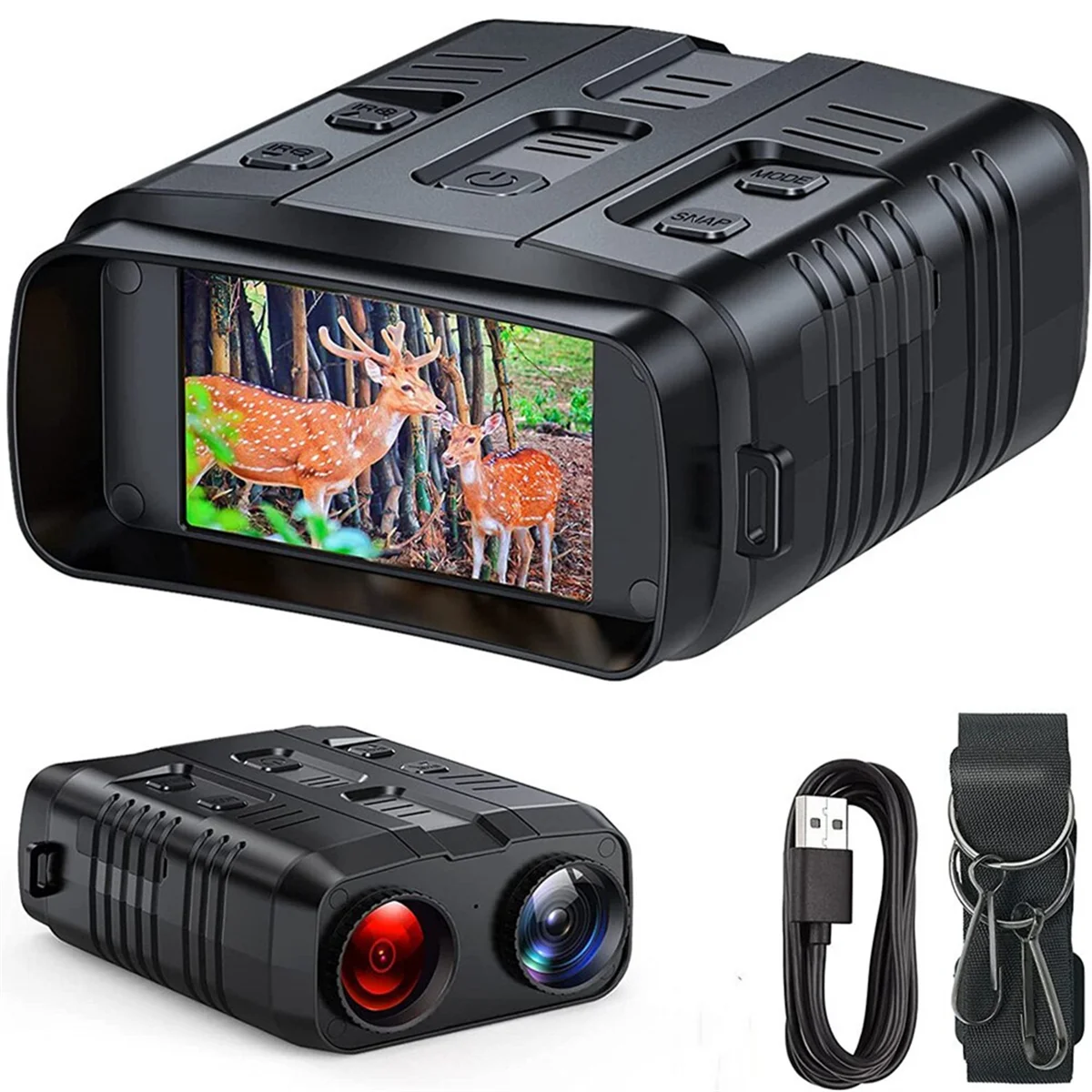 ^BAAZ R19 Digital Night Vision Binoculars 4K 1080P Infrared Night Vision Goggle Recorder 300m for Outdoor Hunting Camping