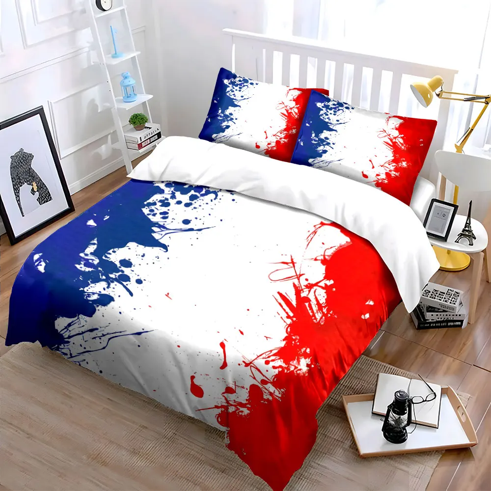 Abstract Art Three-Piece Set Decor Soft Skin-Friendly Bedding Set Includes 1 Duvet Cover And 2 Pillowcase, Gift