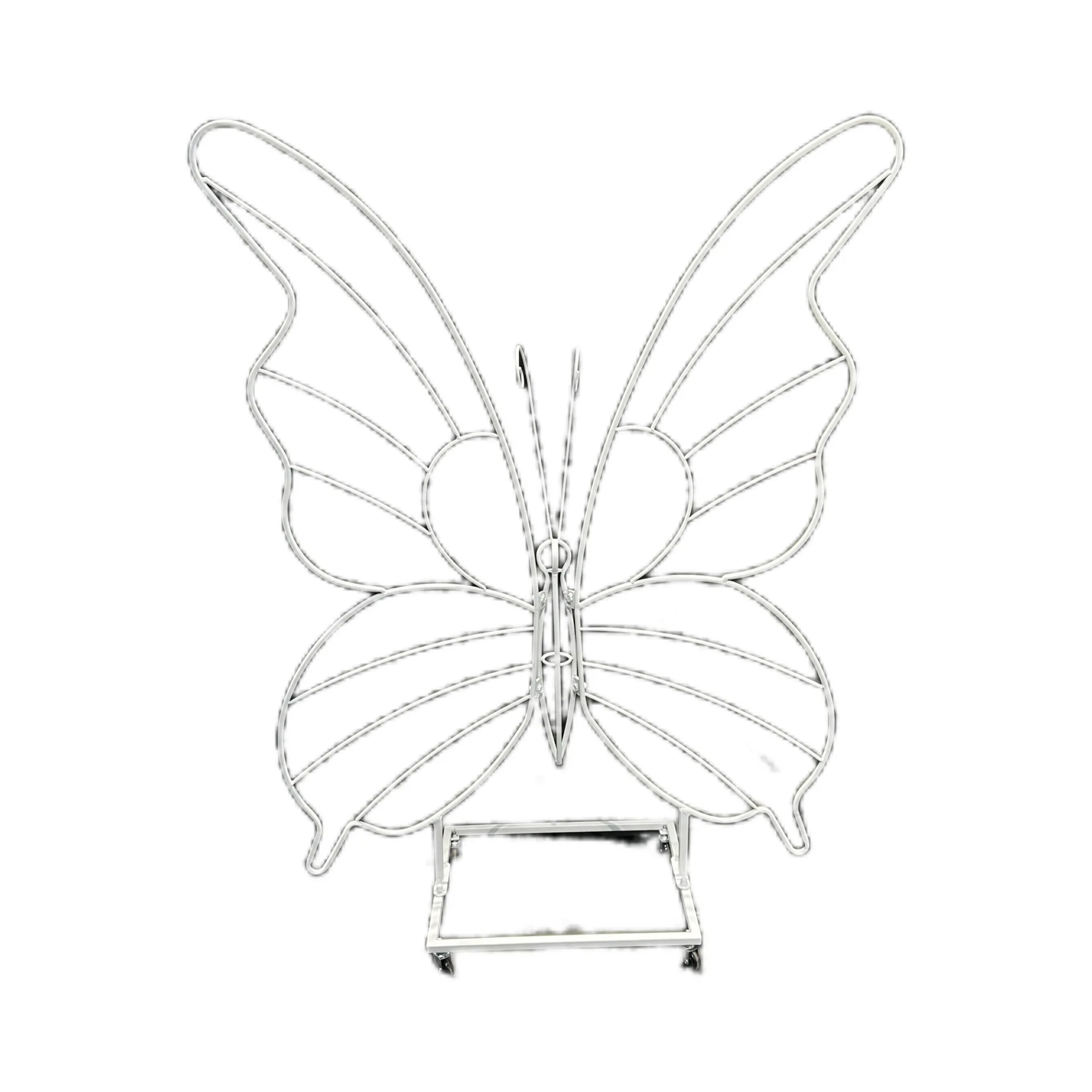 

Wrought iron butterfly skeleton love moon arch shelf hotel private room birthday banquet decoration beautiful decoration