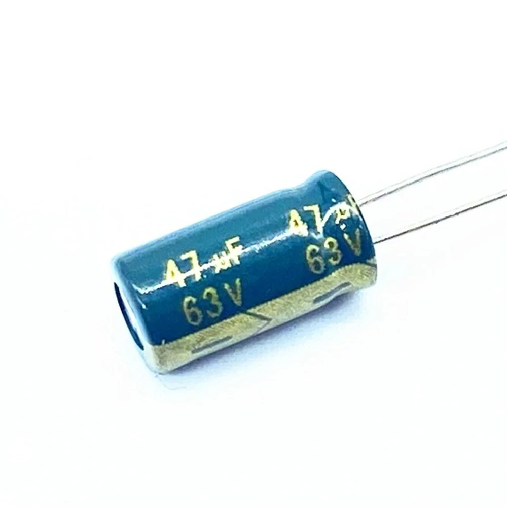 20pcs/lot 63V 47UF aluminum electrolytic capacitor size 6*12 47UF 20%