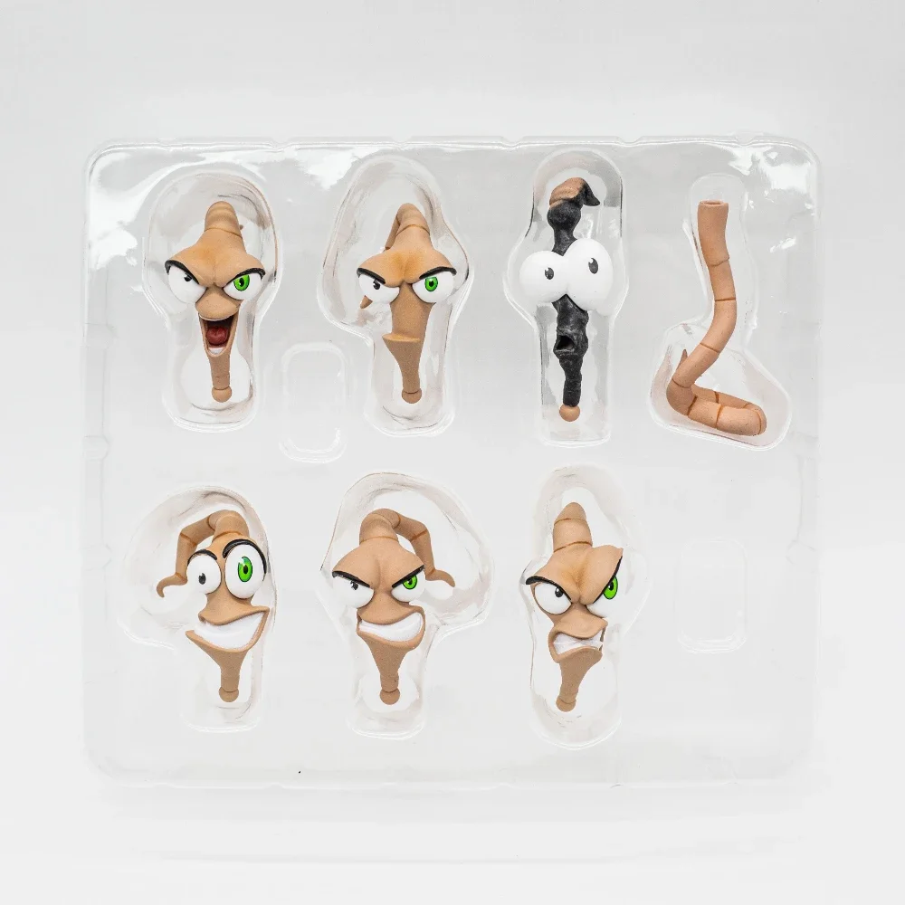 Earthworm Jim Action Figure Snot Worm Body Jim Heads Bob The Killer Goldfish #4 Professor Monkey PSY-CROW Model Toy Collection