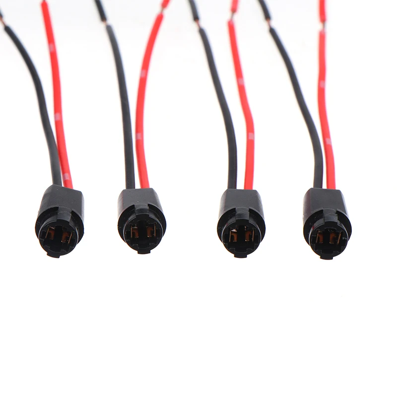 5Pcs T5 LED Bulb Holder Socket For 1.2W W3W Width Instrument Light Socket LED T5 Light Bulb Plug Extension Cables Harness