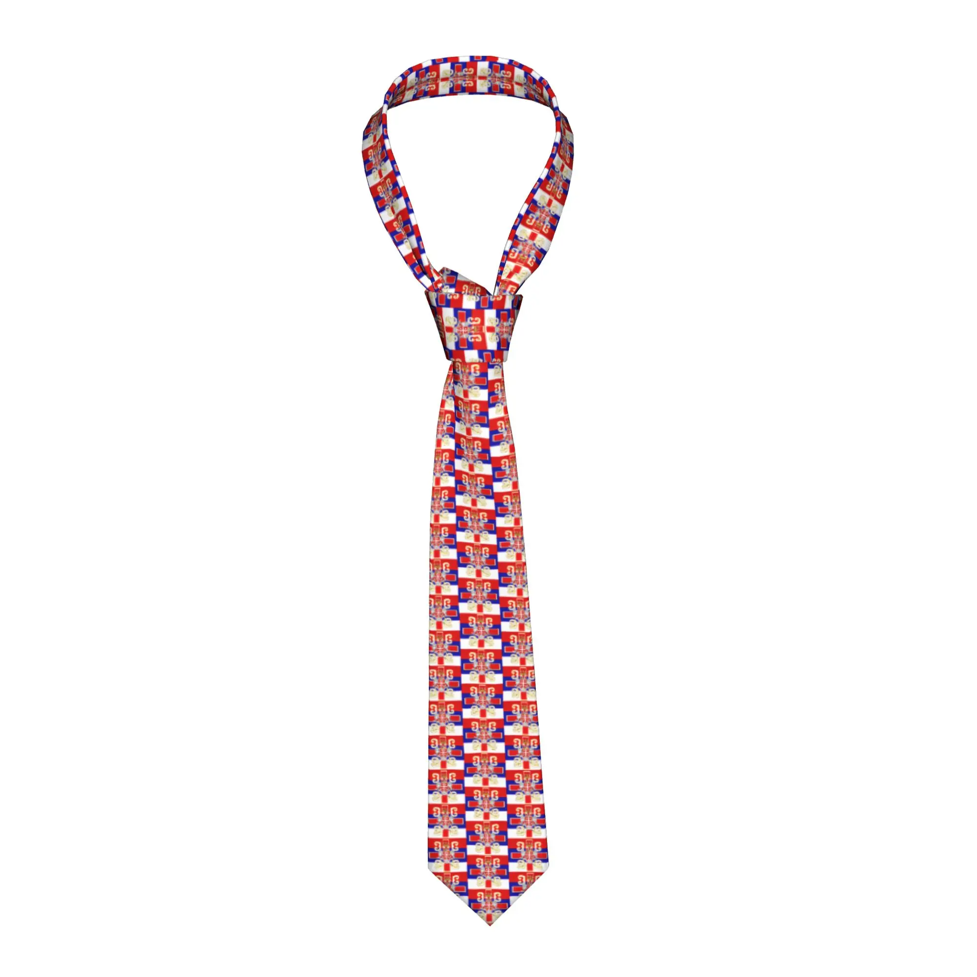 Formal Serbia Flag Neck Tie for Business Men  Neckties