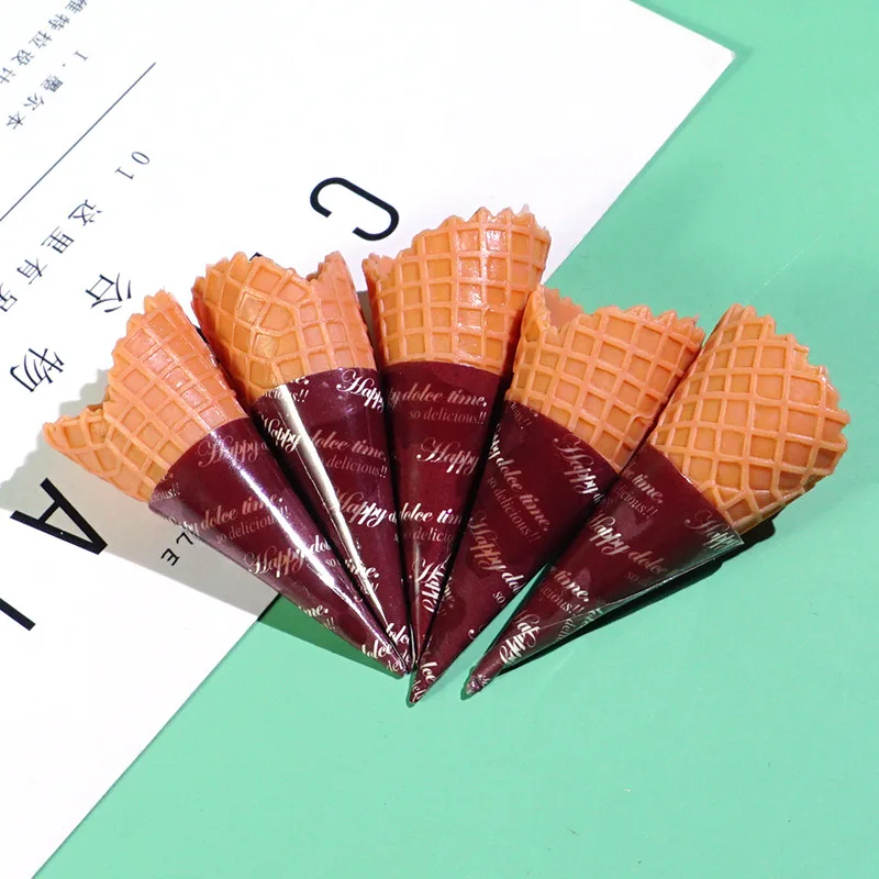 

Best Simulation ice cream cone simulation brittle clay polymer clay snow clay simulation cream DIY accessories