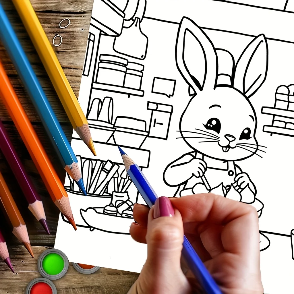 Libro para colorear de experiencia de carrera animal de 28 páginas para la reducción del estrés de adultos |   Libro para colorear para aliviar el estrés y reducir el estado de ánimo