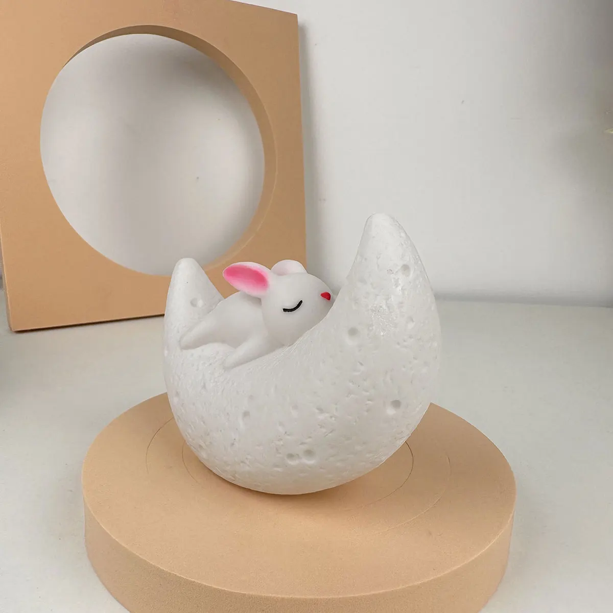 Moon Rabbit Night Light Bedroom Bedside Atmosphere Light Cute Creative Desktop Decoration Soft Light Night Light Sleep Light