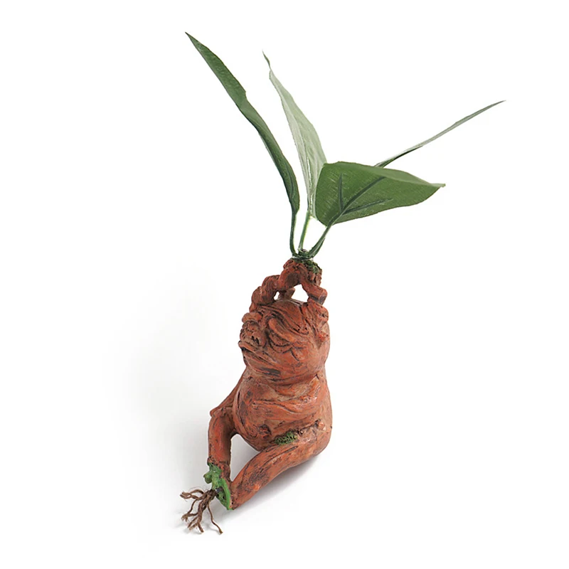 Mandrake Grass Resin Statue Landscape Ornament Art Figurine Crafts for Outdoor Garden Courtyard Living Room Bedroom Gift