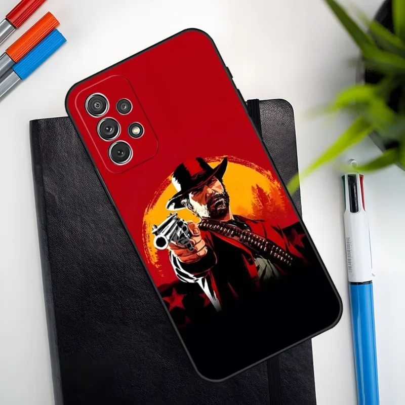 Red Dead Redemption 2 Phone Case For Samsung Galaxy A31 A33 A21 A52 A13 A22 A02 A53 A50 A32 A73 A40 A20 A23 Back Cover image 3