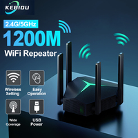 1200Mbps WiFi Repeater Wireless Amplifier Signal Booster Dual Band 2.4GHz 5GHz Long Range Wi-Fi Extender Router For Home Office