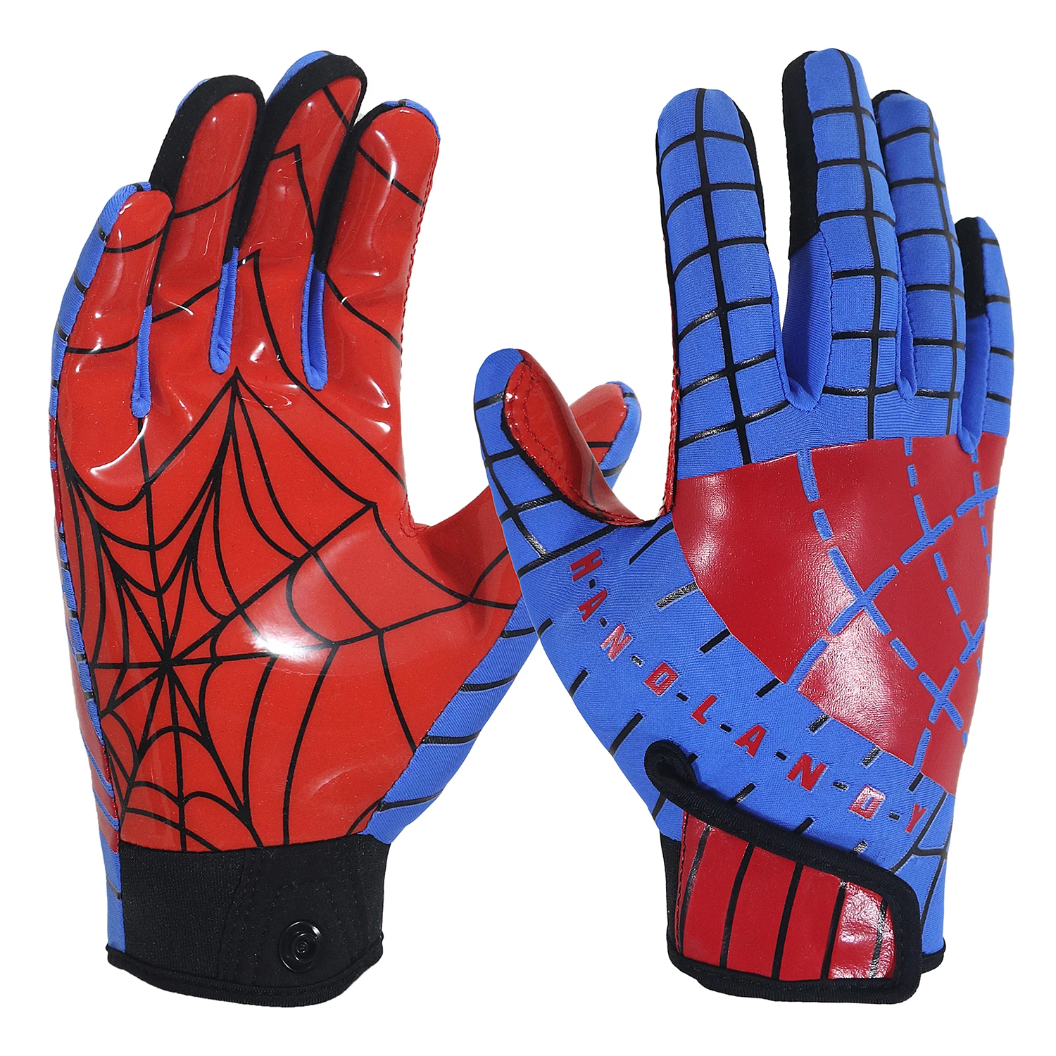 HANDLANDY Classic design Youth Rugby Gloves spider silk great grips holding American Football Gloves