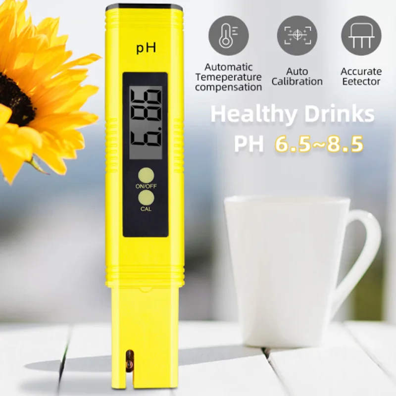 Digital PH Meter Tester Temperature Pen Water Purity PPM Filter Hydroponic for Aquarium Swimming Pool Water Monitor