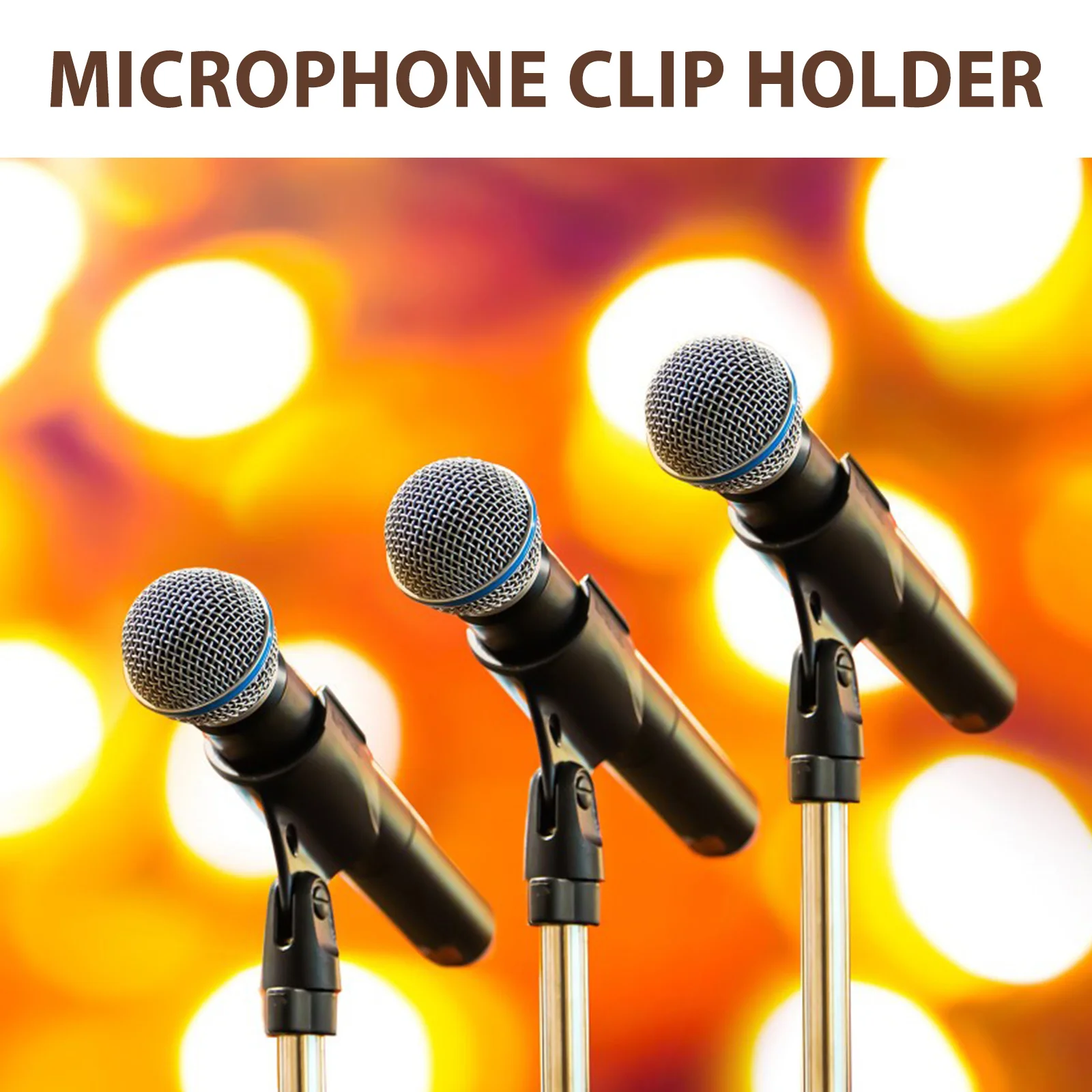 

Universal Microphone Clip Holder Simple Structure Easy to Use Mic Stand Clip for Handheld Microphones Microphone Holders