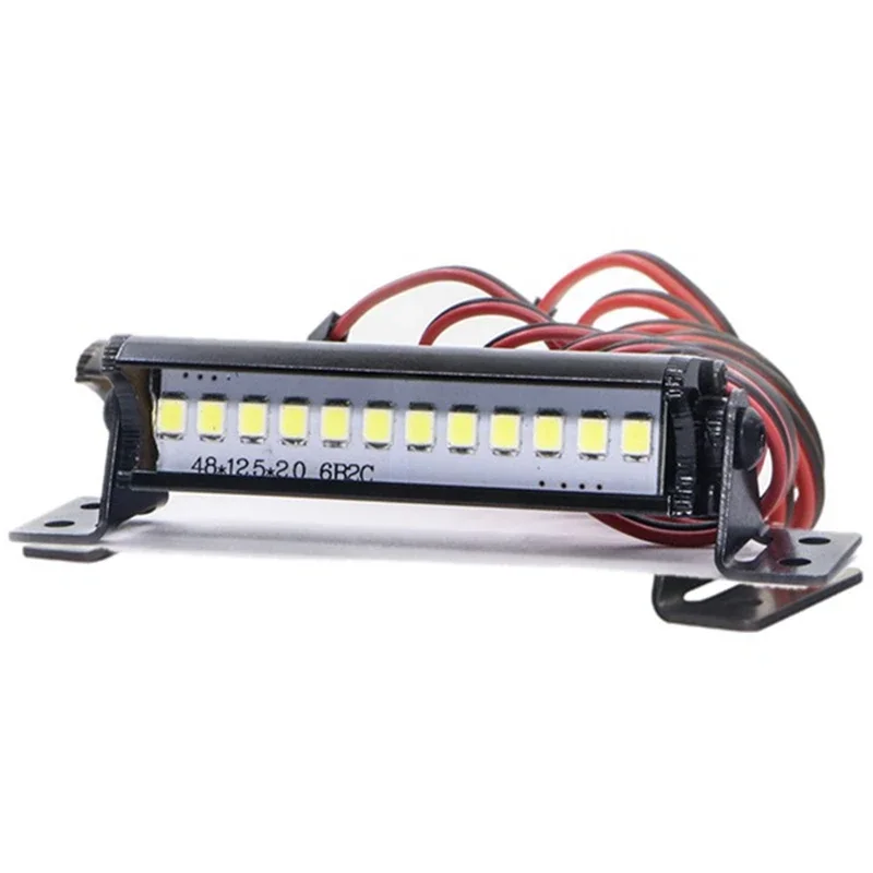 RC 12 LED-Lichtleiste Metalldachlampe für Traxxas SCX10 KM2 CC01 RC4WD D90 90046 90047 RC Crawler, 50 mm/1,97 Zoll