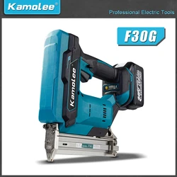 Kamolee Brushless F30G Electric Nail Gun Stapler Nailer Woodworking Lithium Compatible With Makita 18V Battery