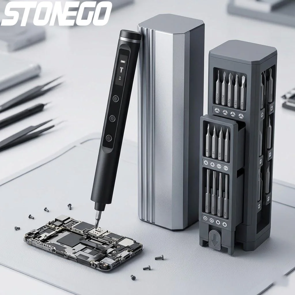 

Набор прецизионных электрических отверток с 42 магнитными насадками, 5 настройками крутящего момента, мини-электроинструменты для iPhone, камер, ПК