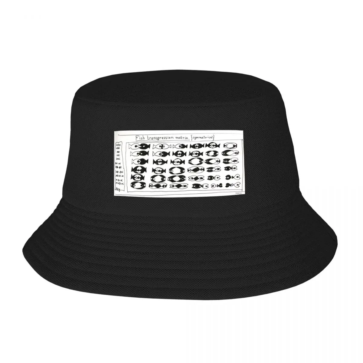 New fish transgression matrix Bucket Hat Big Size Hat Icon Hat Man For The Sun Cosplay Baseball Cap Men Women's