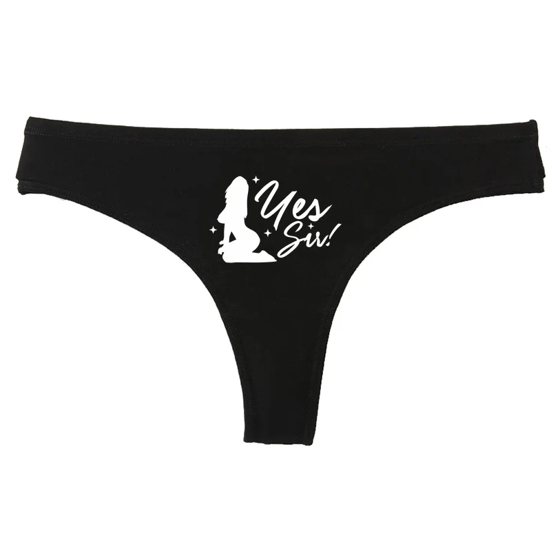نعم سيدي مثير خطابات طباعة داخلية للنساء موضة الرياضة اللياقة البدنية سلس الفتاة سراويل منخفضة الخصر Traceless السيدات موجز