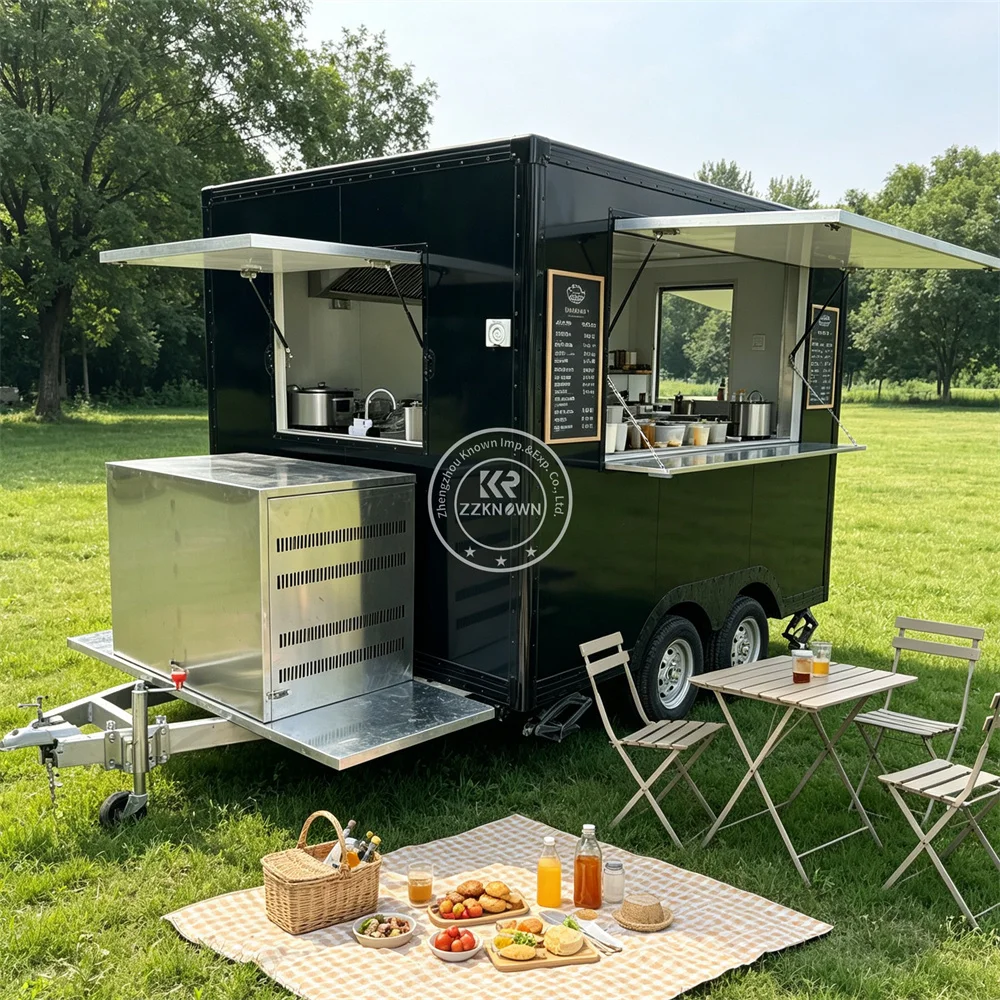 Mobile Restaurant Pizza Burger Concession Truck Customized Professional Food Trailer Street Food Truck With Kitchen Equipment