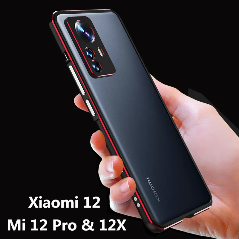 Xiaomi Mi 12 Mi12 Pro Mi12X Bumper Ultra Thin aluminum Metal Case for Xiaomi 12 Xiaomi12 12X 12Pro Cover with Camera Protection