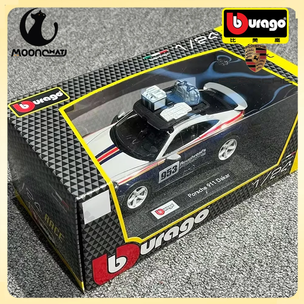 

1:24 Bburago Porsche 911 Dakar Car Model Porsche Model Car Baking Paint Electrostatic Painting PORSCHE Car Model Collection Toy