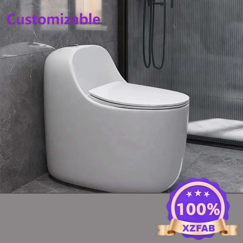 Factory Direct 2026 Household toilet egg-shaped integrated wall-by-wall siphon type large-diameter large-impact silent wall row