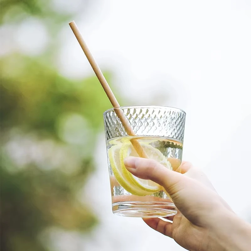 使い捨てストロー 個別包装、茶色の紙ストロー、飲料、コーヒー、ホットドリンク、クリスマスパーティー用品に最適