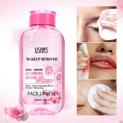 USHAS Makeup Remover Cleaning Water Moisturizing Gentle Soothing Sensitive Facial Makeup Remover Soft Makeup Remover