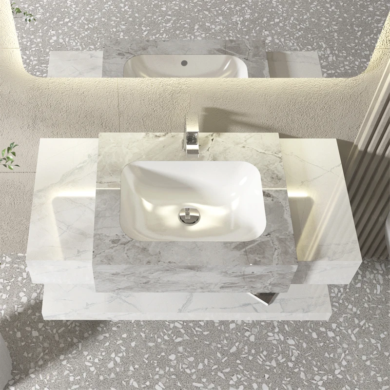 High Quality Ceramic Fish Belly Modern Design Sleek White Bathroom Sinks Wash Basin for Hotels