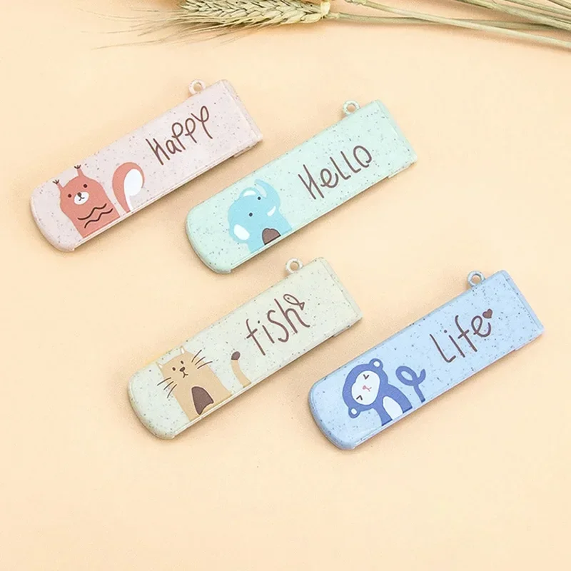 1pc dos desenhos animados portátil dobrável pente com espelho, mini bonito cabeleireiro diy estilo pentes de cabelo massagem anti-estática pente dobrável