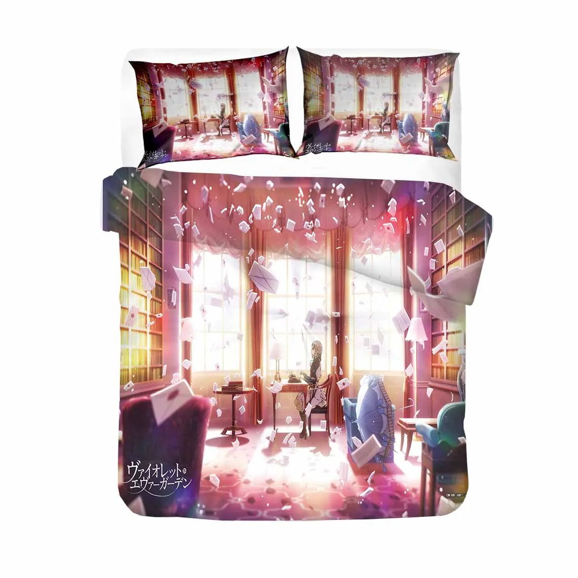 Anime Violet Evergarden 3d Bedding Set Cartoon Duvet Cover Sets Comforter Kawaii Girl Bed Set Queen Size Kids Home Bedroom Decor