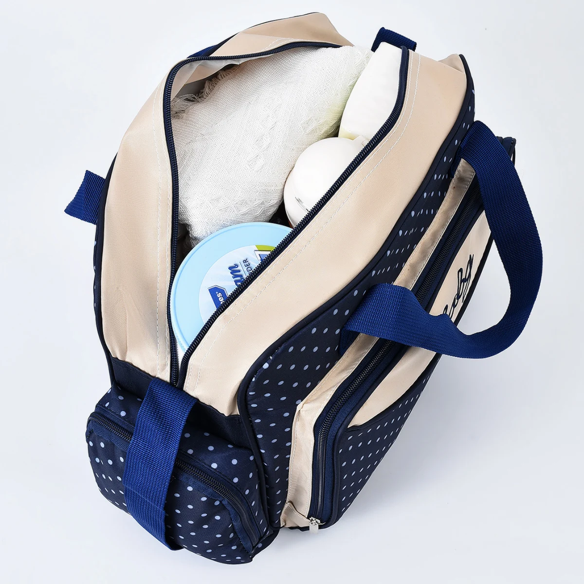 Polka Dot printed large capacity Mommy bag Going out portable mother-and-baby bag hand bill of Lading shoulder diaper bag