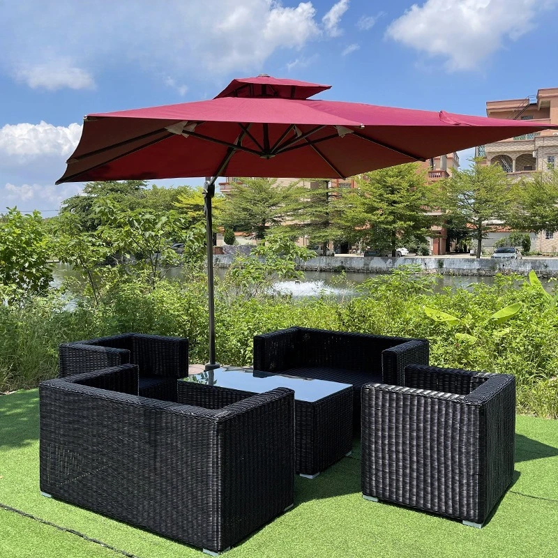 

Outdoor courtyard rattan sofa outdoor leisure balcony table and chair combination garden villa open-air terrace creative rattan