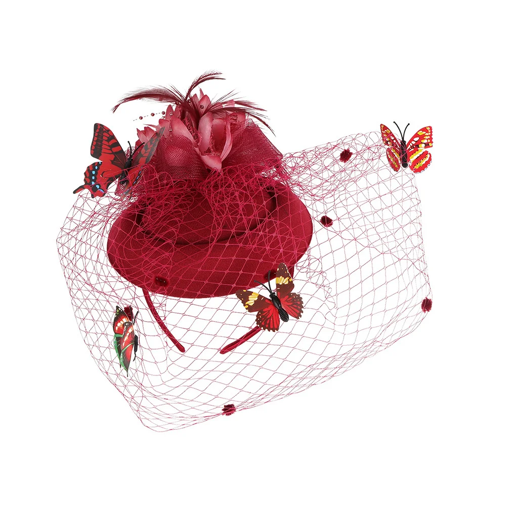 

1Pcs Net Gauze Butterfly Hairband Premium Mesh Mini Hairband for Women Elegant Headwear for Wedding Party Stage