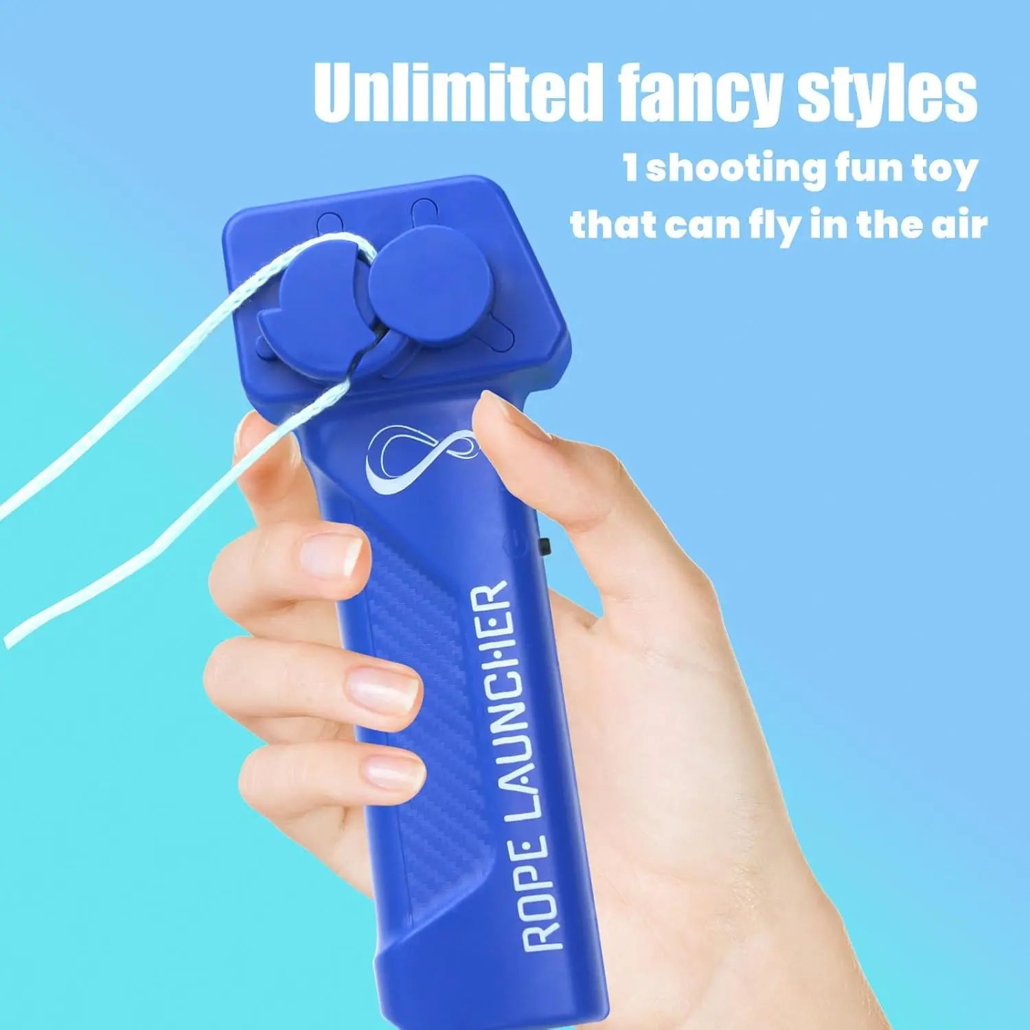 

Portable electric Rope Launcher Loop Fidget Toy Glow Thruster Handheld Novelty Fun Game Lasso Puzzle Gift