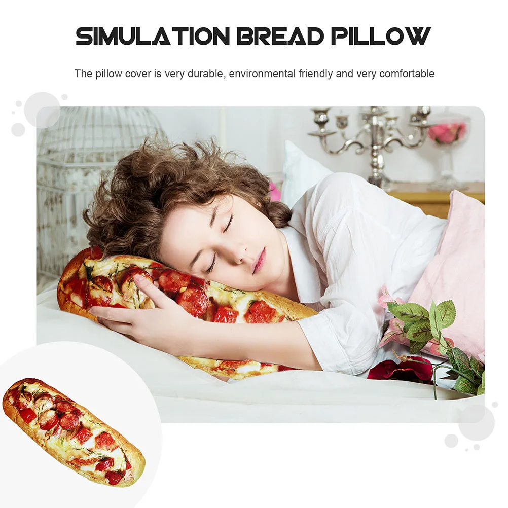 1 szt. Poszewka na poduszkę w kształcie chleba 3D, ekologiczna, na krzesło, sofę, fotel samochodowy, podparcie lędźwiowe i pleców, prezent dla rodziny