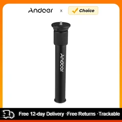 Andoer 2-Section Aluminum Alloy Tripod Center Column Shaft Extension Tube Tripod Center Column Height Adjustable from 19-30cm