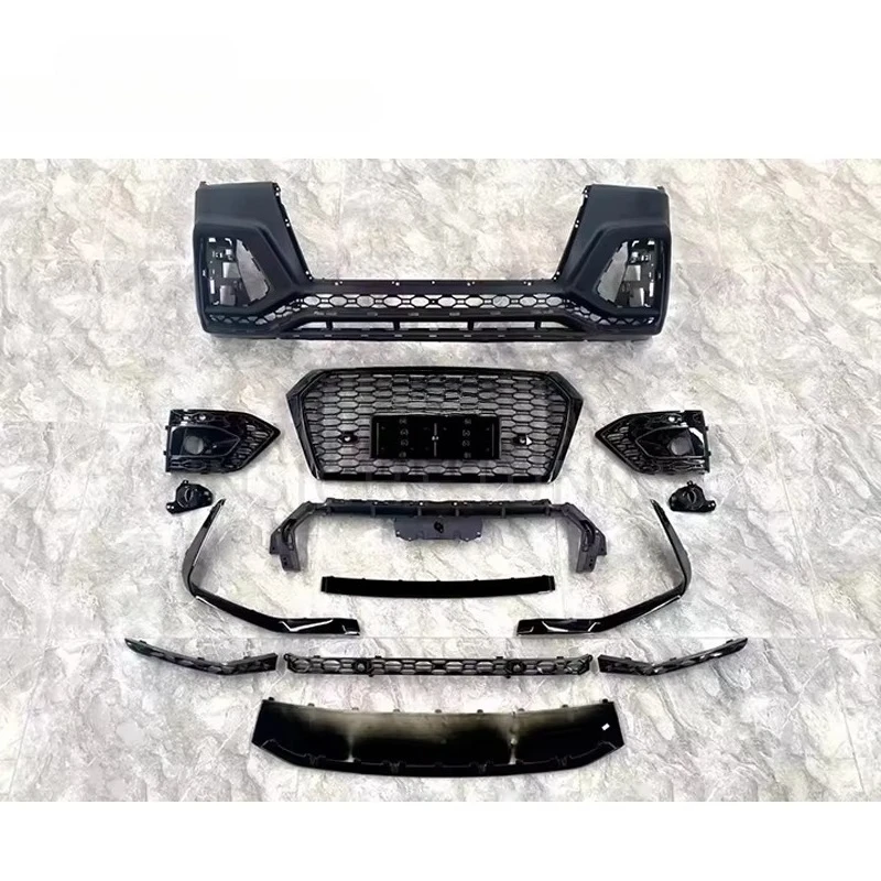 New Arrival Painted With Color Car Bumper Grille Exhaust Pipe Bodykit for Audi Q5 Upgrade to RSQ5 Body Kit 2018-2020