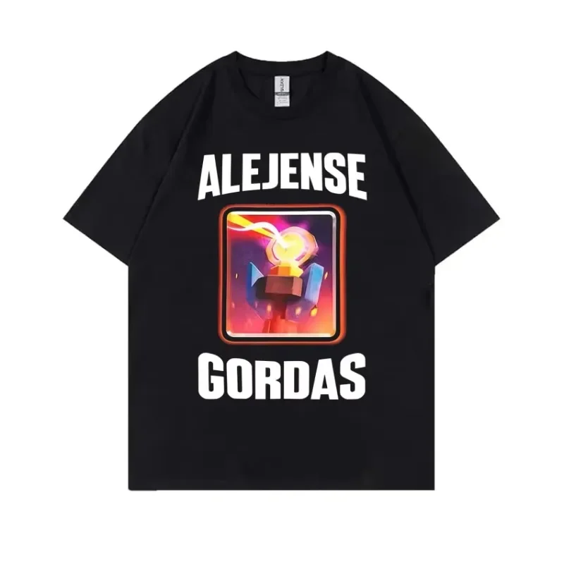 Alejense Gordas Meme T-Shirt Männer Frauen Kawaii Witz Humor Geschenk für Sie und Ihn Süße Memes T-Shirts Übergroßes T-Shirt aus reiner Baumwolle