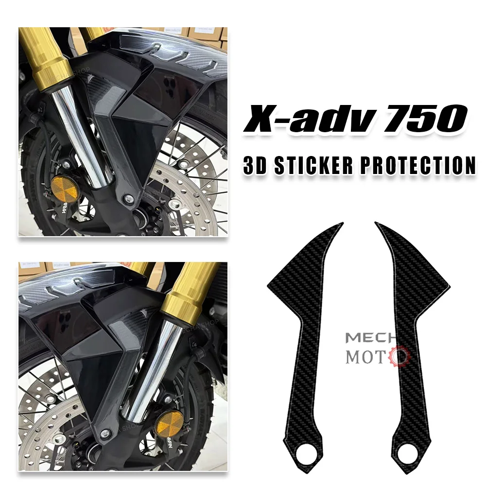 

For X-ADV 750 2025 Stickers Side protection of motorcycle fenders Carbon fiber 3D Sticker Kit XADV 750 2021 Accessories